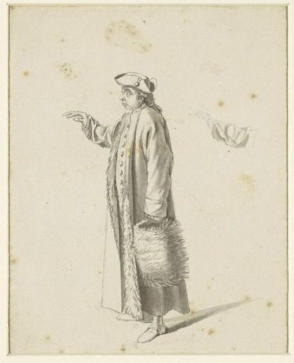 Walking man with a stick