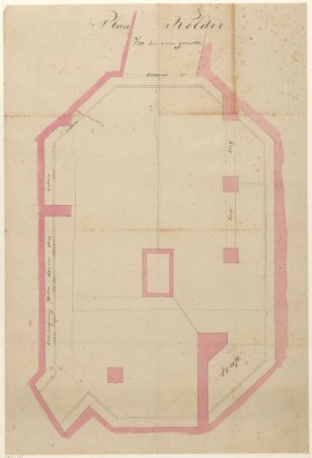 Ground plan of the cellar beneath the octagonal hall in the house on the Nieuwe Gracht, last inhabited by Jhr. Teding van Berkhout