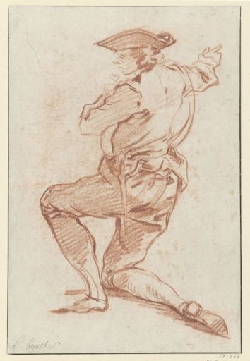 Study of a kneeling huntman