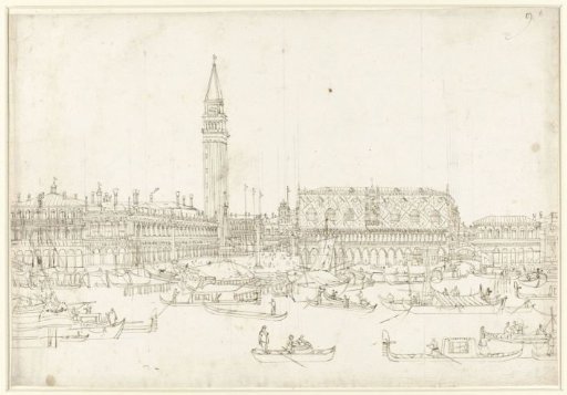 View of the Library, Campanile and Doge's Palace in Venice, seen from the water