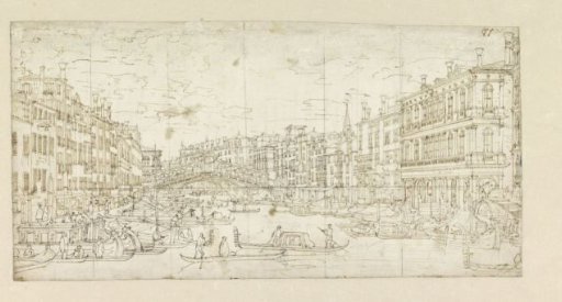 View of the Canal Grande and Ponte del Rialto in Venice