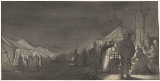The Milk Market in Zwolle, at Evening