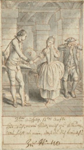 Louise and her father Johann Ludwig visit Alexis in prison