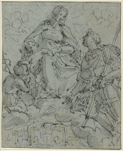 Madonna adored by Saint George
