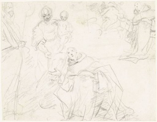 Studies for a Madonna with a Saint Monk