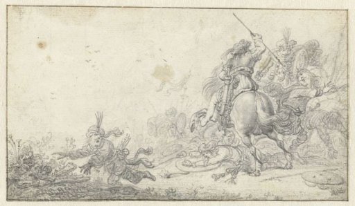Fight between riders