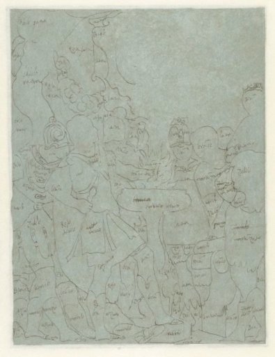 Contours of Mucius Scaevola before Porsenna