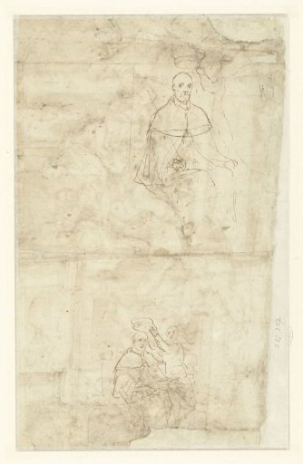Two sketches of a coronation