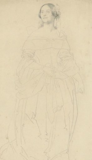 Madame Foy, Standing In Evening Dress
