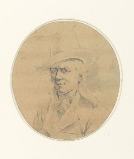 Self-portrait in oval