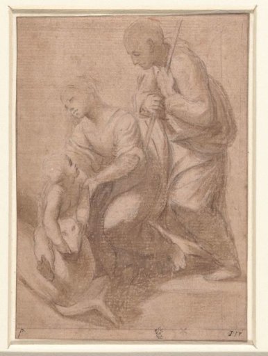 Holy Family with a Lamb
