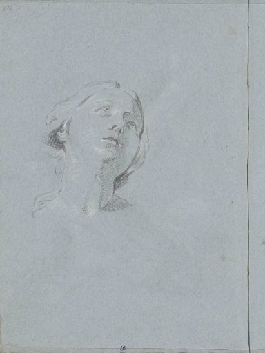 Head of a woman with closed eyes