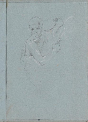 Upper body of a pointing figure