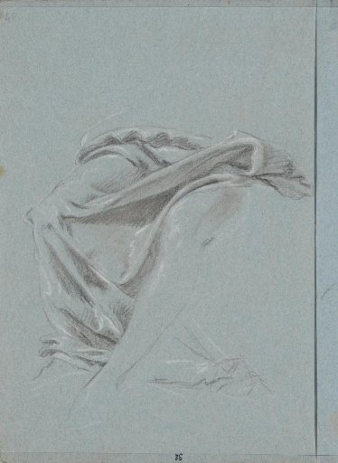 Draped fabric over a lower body