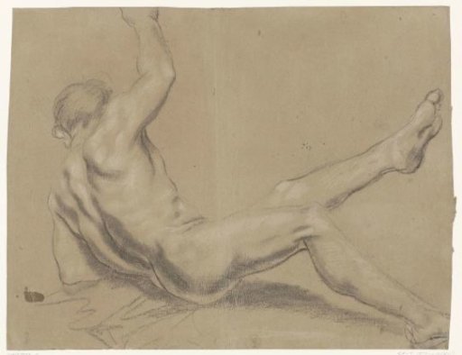 Study of a falling male nude