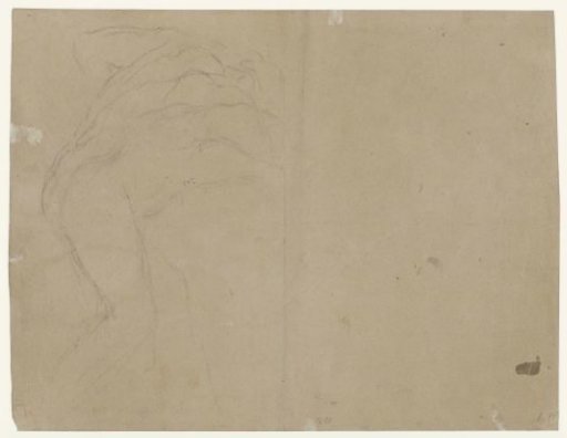 Study of a bending male nude