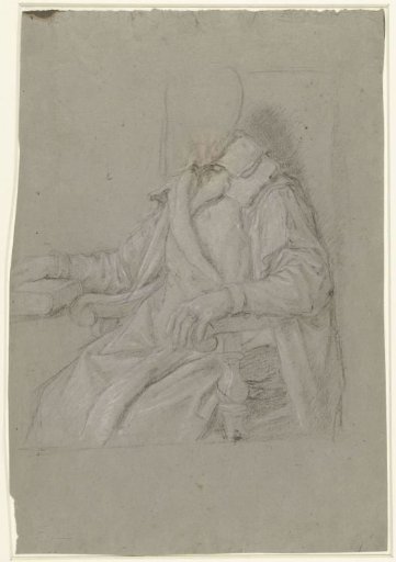 Design for the portrait of a seated man
