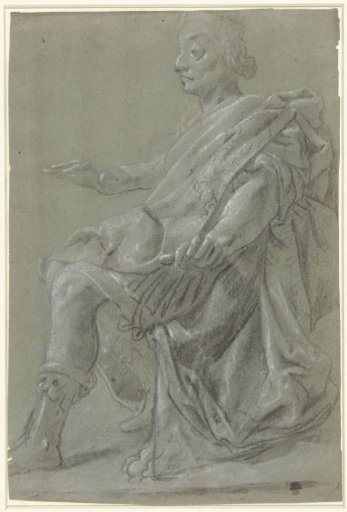 Seated prince with outstretched arms
