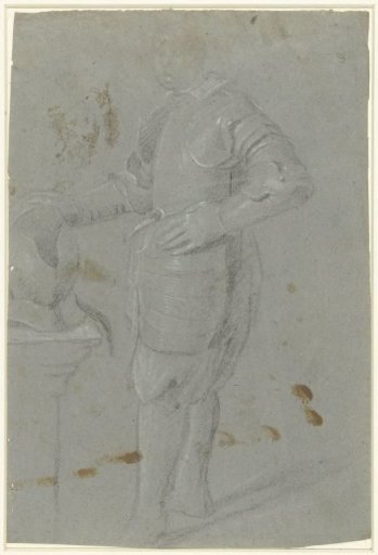 Standing warrior in armor