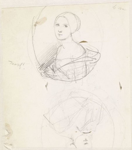 Two oval portraits of the Countess of Bury