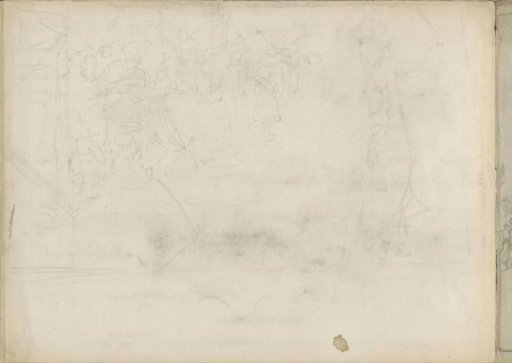 Seashore with tents and figures