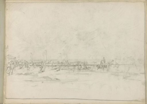 Seashore with figures