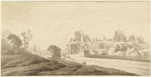 View of the Ruins of the Palace on the Palatine Hill in Rome