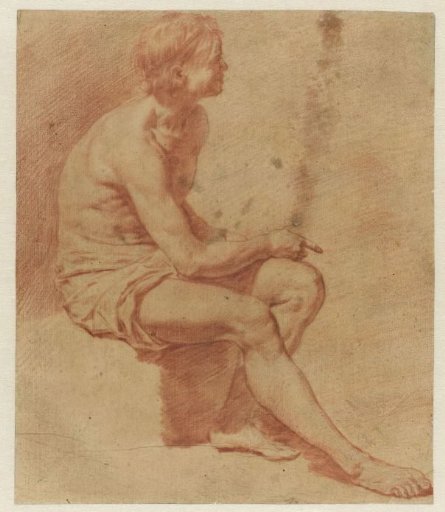 Sitting male nude
