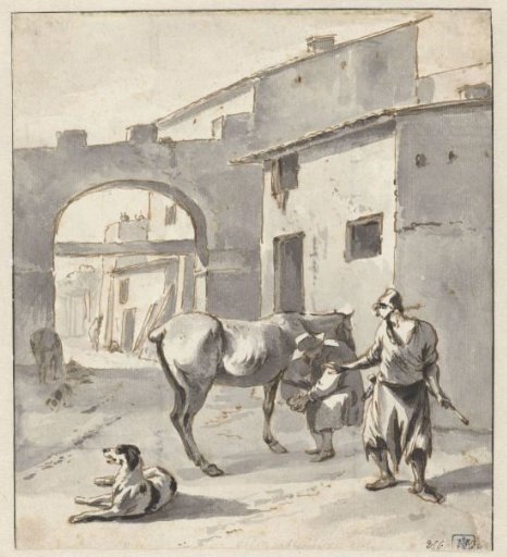 Farrier in an Italian town