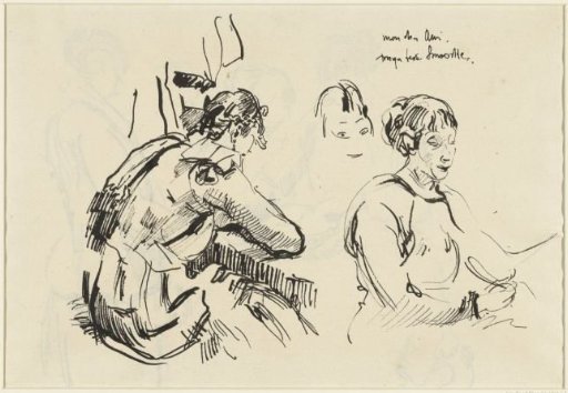 Studies of a woman writing a letter