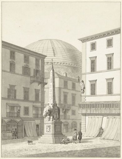 Bernini's monument for Alexander VII on the Piazza della Minerva in Rome