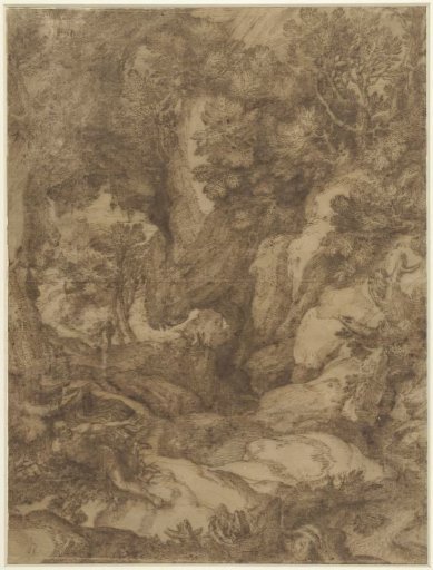 Saint Benedict in a Landscape