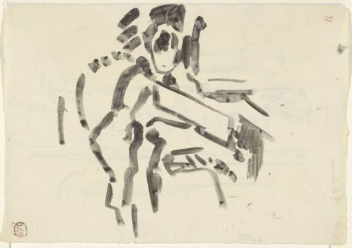 Sketch of a seated figure