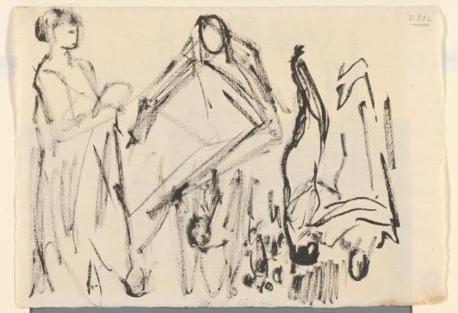Sketches of standing figures