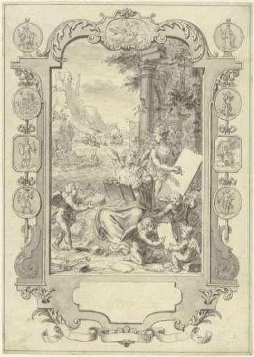 Design for title page for General History from the beginning of the world, volume V