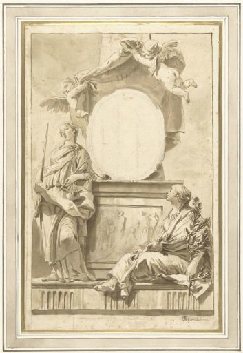 Design for a Title Page with Pax and Justitia