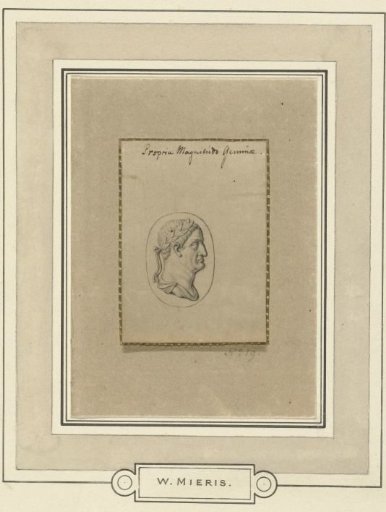 Gem with the portrait of Emperor Galba in profile