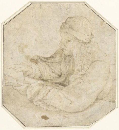 Young Man Reading at a Table