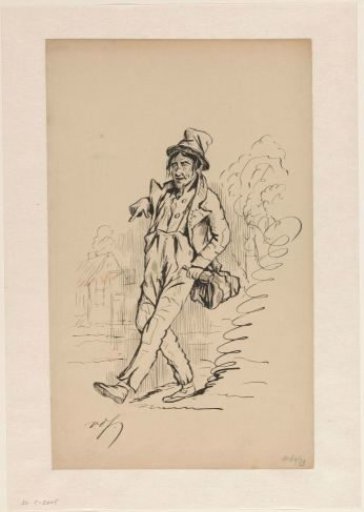 Drunkard with a tall hat