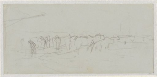 Beach with horses and boats