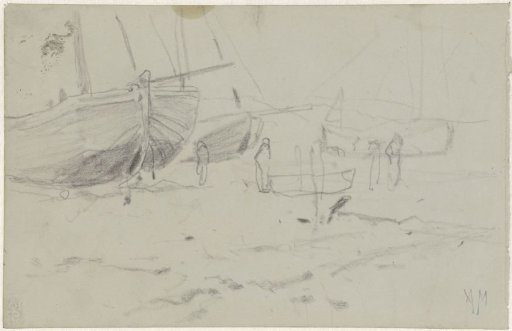 Bomb ketches on the beach