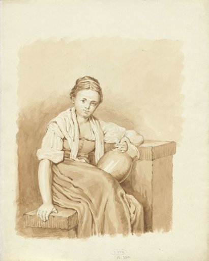 Seated girl with a jug
