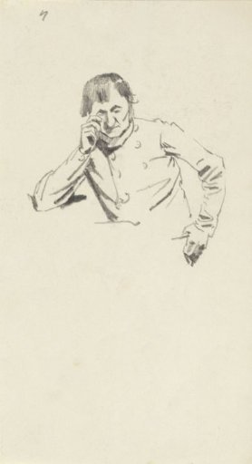 Man at table, half-length
