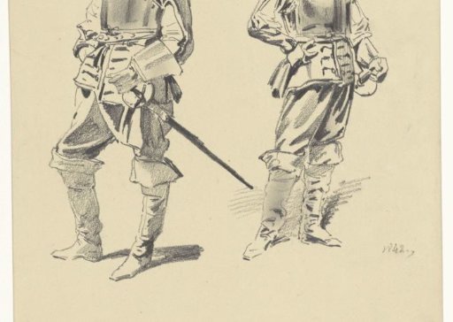Two studies of a soldier