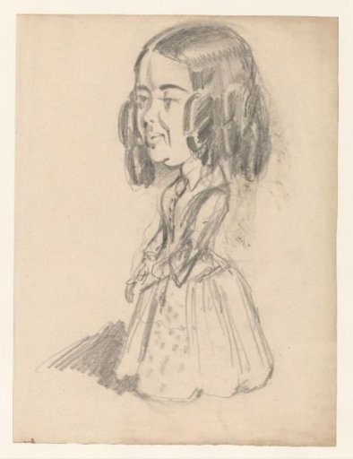 Caricature of a standing woman