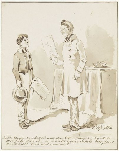 Standing Boy Before a Man