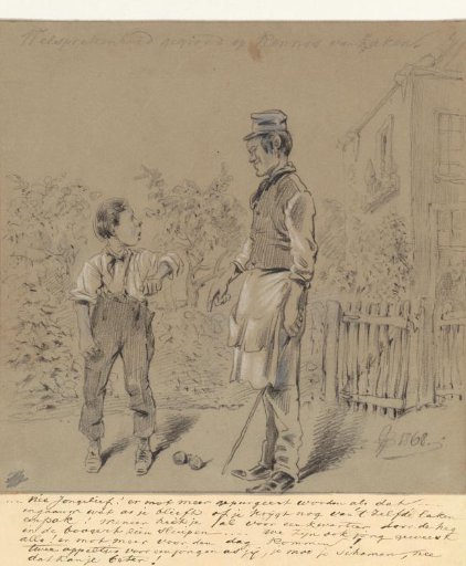Boy caught stealing apples in an orchard