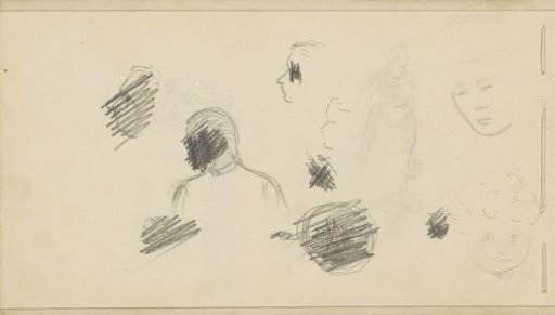 Heads of men, women and a child
