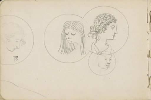 Four women's heads in partially overlapping circles
