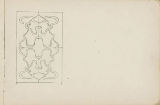 Symmetrical pattern of curling lines within a rectangle